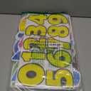 Happy Birthday Yard Signs with Stakes - 2 x LED Lights and Personalized Signs with 20 Number Stickers - 16" Large Birthday Yard Signs Colourful Outdoor Lawn Decorations,REUSABLE,WEATHERPROOF