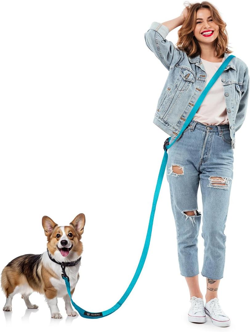Hands Free Dog Leash, 8.2ft Multifunctional Crossbody Rope with Explosion-Proof Handle and Adjustable Training Hands Free Leash for Medium,Large Dogs Walking,Blue