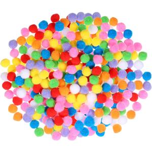 200 Pieces Pom Poms Craft, 1 Inch Craft Pompoms Soft and Fluffy Pom Poms for Crafts Pompom Balls for DIY Arts, Crafts Projects, Home Decorations(Multicolor Bulk)