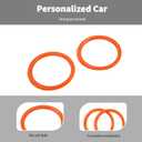 Linskip for 2024-2025 Jeep Wrangler JL 4XE & Gladiator JT Dashboard Air Vent Rings, Air Vent Covers Compatible with Sport, Rubicon, Sahara, Willys, Rubicon, Interior Accessories(Orange)