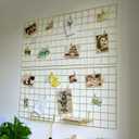 Yash Metal Wire Grid Panel, Display Organizer, Postcard, Wall Artwork Display for Home Office Living Room Dorm Room, Kitchen Storage Grid Wall, 37.4" X 17.7", Pack of 2 Pcs, Gold