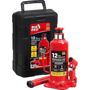Big RED T91213 Torin Hydraulic Bottle Jack with Carrying Case, 12 Ton (24,000 lb) Capacity