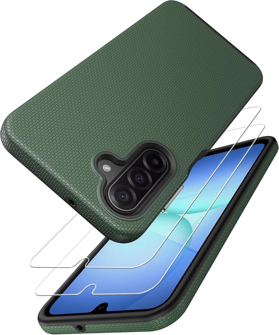 SSLOTSCASE for Samsung Galaxy A17 5G Phone Case with Screen Protector, Military Grade Drop Protection, Slim Lightweight Full-Body Rugged Protective Phone Case Cover for Samsung Galaxy A17 6.7'', Green