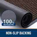OLANLY Front Door Mat 59x34, Waterproof Heavy-Duty Indoor Outdoor Doormat | Tan, Absorbent, Stain and Fade Resistant, Non-Slip Backing, Easy-Clean Welcome Floor Mat for Entryway, Patio and Porch