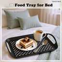 YACEYACE Serving Trays, 2 Pack of Grey Serving Trays, Non Slip-Food Trays with Handles, Trays for Serving Food, Party, Drink, Dining, Cake