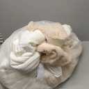 Bedbay Faux Fur Comforter Set 3 Pieces Fuzzy Plush Beige Comforter Set Queen Size Luxury Faux Rabbit Fur Bubble Bedding Soft Warm Shaggy Velvet Reversible Duvet Set for Girls Teen Adults (Khaki)