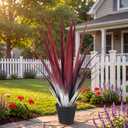 Giegxin 1 Pcs 26'' Realistic Red Artificial Aloe Vera Plant Faux Agave Plant Potted UV Resistant Agave Artificial Greenery Outdoor Indoor for Housewarming Gift House Garden