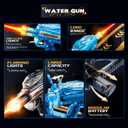 Electric Water Gun for Adults & Kids, Automatic Water Guns High Capacity 500+, Water Squirt Guns, Long Range Water Pistol Blaster Soaker,Summer Pool Toys (CY-Water Gun-Black) (CY-Water Gun-Blue)