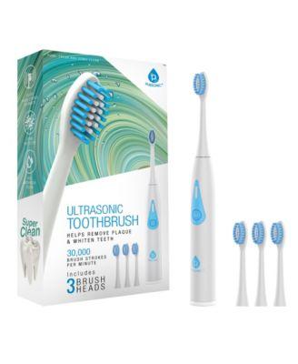 Pursonic TB20 Ultrasonic Electric Toothbrush in White with 3 Brush Heads