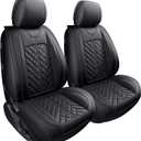 Tomatoman Tacoma Front Seat Covers Compatible with Toyota Tacoma 2005-2022 2023 2024 2025 2026 Trucks Access Crew Extended Double Cab TRD Sports SR V6 Heavy Duty Car Cushions(2 PCS Front/Black)