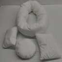 4PC Newborn Photo Props Baby Photography Basket Pictures Infant Posing Props, 1 Photo Donut, 3 Posing Pillows(Fits 0-3 Month) (White)