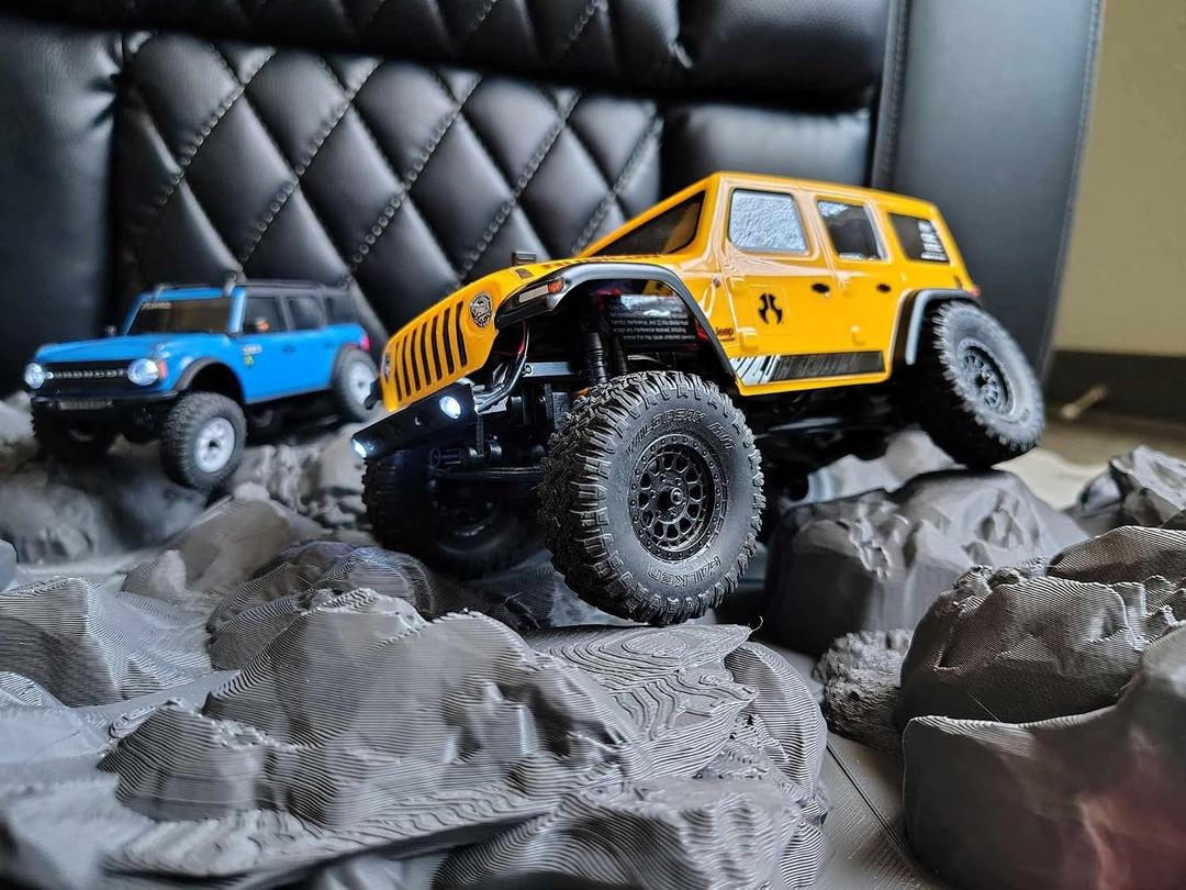 RC Crawler Course Kit for 1/24 & 1/30 (SCX24)(SCX30) 6 Modular Rock Crawling Tiles (9x9) Mini Indoor RC Obstacle Course Track Expandable Terrain for RC Crawlers