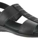 Easy Spirit womens HazelWedge Sandal (8.5 X-Wide, Black)