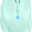 TECKNET Bluetooth Mouse, 4800 DPI Wireless Mouse, 2-Year Battery 6 Adjustable DPI, 6 Buttons Compatible with Laptop/Windows/Computer - Green
