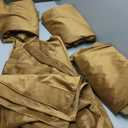 MIULEE Gold Brown Velvet Curtains 108 inches Long 2 Panels - Luxury Pinch Pleated Room Darkening Window Drapes for Bedroom Living Room Thermal Insulated Super Soft Extra Long, Back Tab Rod Pocket