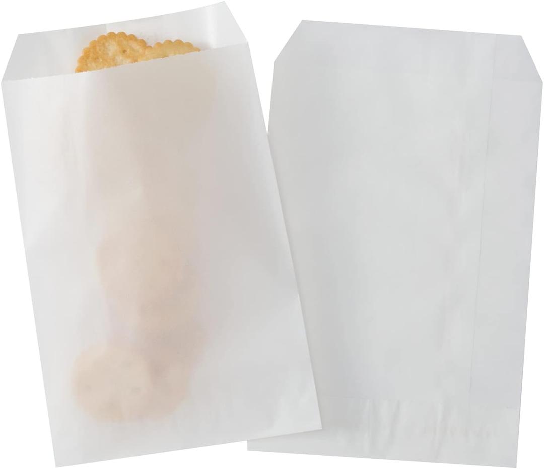 100 Pcs 3x5 Inches Mini Size Flat Glassine Paper Bags Semi-Transparent for Treat Party Favor