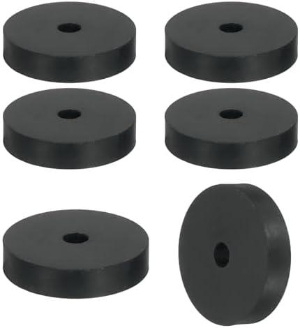 uxcell 6Pcs Thick Rubber Spacer, 1-3/4 Inch OD x 5/16 Inch ID x 3/8 Inch Thickness Round Rubber Bushings Anti Vibration Flat Spacer Washers for Home Industrial Machinery