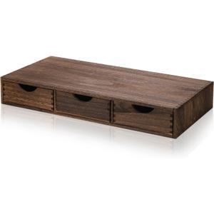 Suzile Wooden Coffee Pod Storage Drawer Cabinet Vintage Tea Organizer Holder with Drawers Coffee Cup & Accessory Storage for Home Office Brewers(3 Drawer)