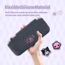 Kuitmor Switch Lite Protective Case,Soft Silicone Protective Shell,Anti-Scratch Protective Cover Case for Switch Lite with 2 Thumb Grip CapsPurple Kuromi