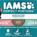 IAMS Perfect Portions Grain Free Wet Cat Food, Indoor Adult Cat Food Wet Cuts in Gravy, Variety Pack: Tuna & Salmon Recipe, 1.98 lb. (Pack of 1) Twin-Pack Trays (EXP 05/02/28)
