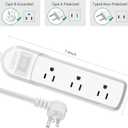 CALIONLTD Outdoor Power Strip Weatherproof - IPX6 Waterproof 24.6ft Extension Cord 3 Widely Outlets Overload Protection Shockproof Flat Plug Wall Mountable for Outdoor Indoor ETL,White