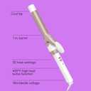 Conair Double Ceramic 1-Inch Curling Iron, 1-Inch Barrel Creates Classic Curls, Hair Curler for Use on Short, Medium, & Long Hair, White/Rose Gold