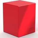 Ultimate Guard Boulder Solid 100+, Deck Case for 100 Double-Sleeved TCG Cards, Red, Secure & Durable Storage for Trading Card Games, No Transparency