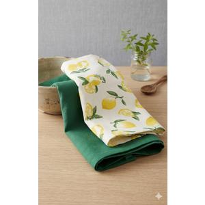 Fiesta Set of Towels Pack Of 4 Green and White