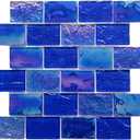 LSDECO 5 Sheets Glass Tile Mosaic Tiles Pool Tile Backsplash for Kitchen Bathroom Shower Tile (Cobalt Blue, 5 Sq.Ft) (Box of 5)