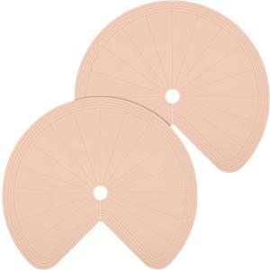 2 Pack 26 Inch Lazy Susan Shelf Liner Silicone Shelf Liner Non Adhesive Circle Kitchen Liners Non Slip Cabinet Liners for Drawer Refrigerator Cupboard Cabinet Organizers(Skin Color)