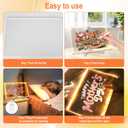 Colorful LED Note Board, Illuminated Acrylic Dry-Erase Board, Acrylic Message Display Board, Colored Illuminated Note Board, Notepad with Adjustable Stand and 7 Pens (11.8  7.9)