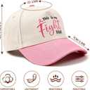 Breast Cancer Awareness Gifts for Women, Cotton Chemo Headwear Embroidered Trucker Hat Accessories (Pink)