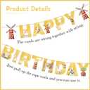 Farm Birthday Decorations Animal Banner - 10 Pcs Barnyard Themed Banner Hanging Swirls Photo Prop Decor For Barn Party Home Favors Supplies