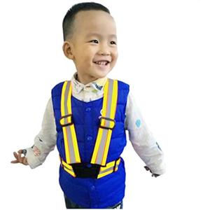 Children's Safety Reflective Night Running Gear Vest with Wrist Strap - Elastic, Adjustable, High Visibility Kids' Reflective Vest for Walking, Running, Cycling, Climbing and Camping (Green)