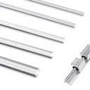 1 Pc 1'' x 24'' Chrome Plated Carbon Steel Round Rod, Chrome Coated Steel Round Bar for Shaft Gear Drill Lathes Boring Machine Turning Miniature Axle, Cylindrical Pin DIY Craft Tool