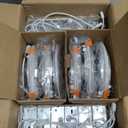 12 Pack 6 Inch 5CCT Ultra-Thin LED Recessed Ceiling Light with Junction Box, 2700K/3000K/3500K/4000K/5000K Selectable, 1050LM Brightness, Dimmable Canless Wafer Downlight, 12WEqv110W, ETL&FCC