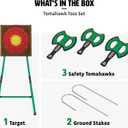EastPoint Go Gater Tomahawk Axe Throw Set - Green, Medium - Bristle Target & Foam Tomahawks for Yard Games - Easy Portable Setup for Outdoor Games - Hand-Eye Coordination for Outdoor Activities