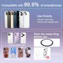 Upgraded Nano Gel Vacuum Magnetic Phone Holder, 360 Adjustable Foldable Magsafe Suction Cup Phone Mount for iPhone [89+LBS Suction+2800gf Magnet] Car Truck Accessories for Men Women