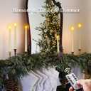 Homemory 12 Pcs Flameless Taper Candles with Remote Timer Dimmer, 11 inches Ivory Taper Candles Battery Operated, Plastic LED Candlesticks with Flickering Flame for Halloween Christmas Church Wedding