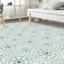 Elffloor Peel and Stick Floor Tile 11.8 in11.8 in Blue Vinyl Flooring Self-Adhesive Waterproof for Kitchen, Bedroom, Living Room, Bathroom,10pcs