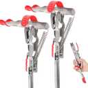 Automatic Spring Fishing Rod Holde, Stainless Steel Folding Rod Stand Ground Support Brackets Have Two Springs, Sensitivity is Adjustable and Works on Bull Sized Bluegill and UP