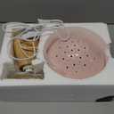 BOHON Mushroom Lamp, Ceramic Bedside Table Lamp for Bedroom Nightstand, Vintage Cute Night Light, Small Lamp for Living Room Kids Desk Home Decor Girls Mother's Day Gifts, LED Bulb Included, Pink