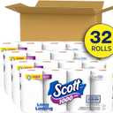 Scott 1000 Trusted Clean Toilet Paper, 32 Rolls, Septic-Safe, 1-Ply Toilet Tissue