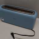 bella 2 Slice Slim Toaster, Fits-anywhere Kitchenware, 6 Setting Shade Control with Reheat & Cancel Buttons, Fits Sourdough, 10 Long Slot, Anti Jam & Auto Shutoff, 900 Watt, Surf