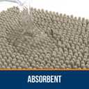 OLANLY Bathroom Rugs 30x20, Extra Soft Absorbent Chenille Bath Rugs, Rubber Backing Quick Dry, Machine Washable Bath Mats for Bathroom Floor, Tub and Shower, Home Decor Accessories, Warm Taupe