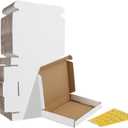 HORLIMER 7x5x1 Shipping Boxes Set of 30, White Corrugated Cardboard Mailer Box for Packing Small Business