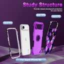 Rancase for iPhone Air Case,Three Layer Heavy Duty Shockproof Protection Hard Plastic Bumper +Soft Silicone Rubber Protective Case for Apple iPhone 17 Air 6.5 inch,Glow in The Dark-Purple