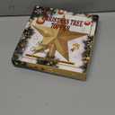 Christmas Tree Star Topper, 8" Gold Xmas Star Tree Decorations, 3D Shatterproof Bethlehem Star Tree Topper Decorations, Waterproof Christmas Tree Topper Decor for Holiday Home Outdoor Ornament