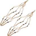 GLEAVI 2pcs Macrame Hanging Plant Holders Indoor Bohemian Cotton Rope Plant Hangers Khaki Set for Home Garden Decorative Hanging Planters