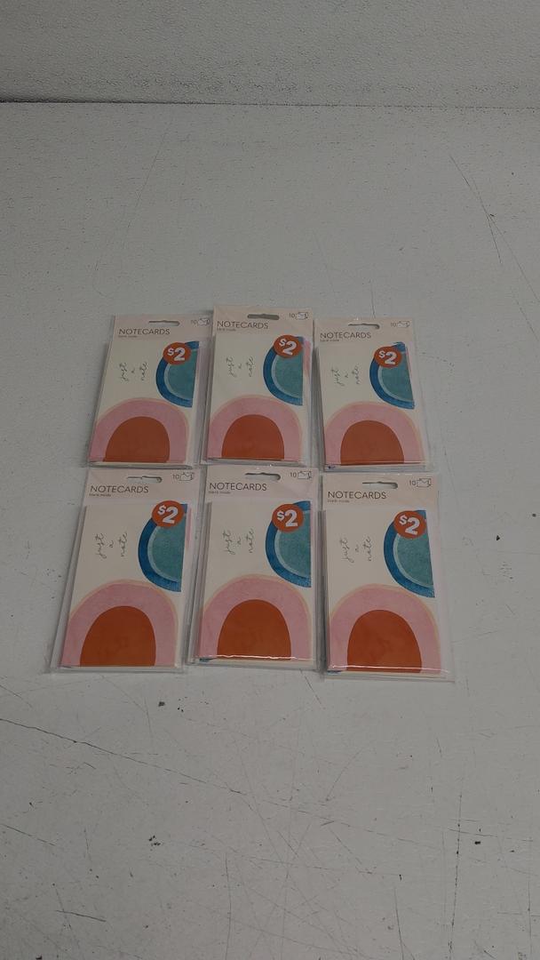 NOTECARDS Blank inside HELLO   6pcs